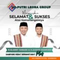 Hj.Meriyatul Jannah dari UD.PUTRI LEORA GROUP Ucapkan Selamat kepada H. Slamet Junaidi dan Ra Mahfud