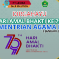 Hari Amal Bhakti ke-79, PT Leora Salt Solution Sematkan Ucapan Selamat untuk Kemenag