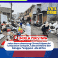 Jalan Rancabentang Cimahi Dipenuhi Tumpukan Sampah, Cemari Udara dan Ganggu Pengguna Lalu Lintas